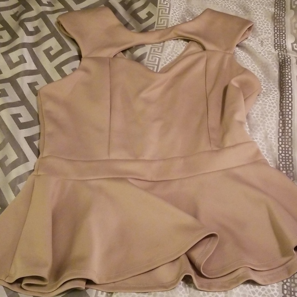Peplum top with cut out